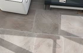 The Tudor Stone Limestone Has A Similar Finish To York Stone And Can Be Carried Through To The Outside Of A Property Sandstone Tiles Sandstone York Stone