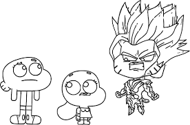 Darwin Gumball Anais Powerball Coloring Page Wecoloringpage Com Coloring Pages Printable Coloring Pages Printable Coloring