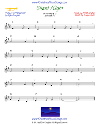 Updated version with lyrics too: Silent Night For Trumpet Free Sheet Music
