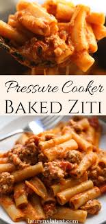 Pressure Cooker Baked Ziti Instant Pot Dinner Recipes Baked Ziti Instant Pot Pressure Cooker