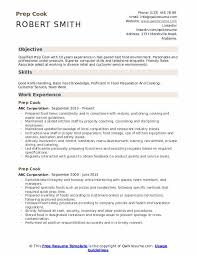 prep cook resume samples qwikresume