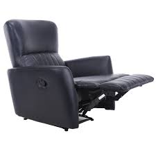 Giantex Recliner Chair Pu Leather Lounger Club Manual Home Theater Seating Ergonomic Reclining Sofa Chair Black Manual Recliner Sofa Reclining Sofa Sofa Chair