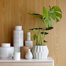 Vase A Rayures Vert D Eau Bloomingville