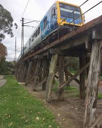 Wooden Trestle On The Up Side Of Eltham Station You Dont See Many Of These My Dad Used This As A Prototype For A Bridge Train Pictures Model Railway Trestles