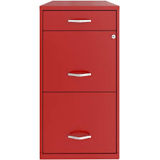 The organizer 3 drawer steel file cabinet. Space Solutions 18in Deep 3 Drawer Metal Organizer File Cabinet Red 24417