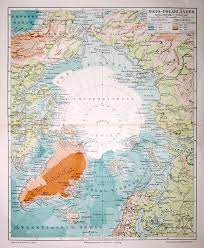 North Pole Map Original 1889 Print Etsy Map Art Poster Art North Pole Map