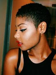 The razor blade has elaborately shaved the contour of the hair to provide a distinct line of the hairstyle that looks overwhelming. Twa Bald Black Girl Shaved Head Shaved Hair Black Girl With Short Hair Black Womens Inspiration Short Hair Styles Shaved Hair Hair Styles