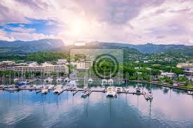 Faa'a international airport ( french: Papeete Tahiti Franzosisch Polynesien Fototapete Fototapeten Wahrzeichen See Dorf Myloview De