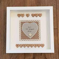 Personalised Wedding Gift Frame Shabby Chic Vintage Heart Handmade Wedding Frame Gift Handmade Wedding Gifts Framed Gifts