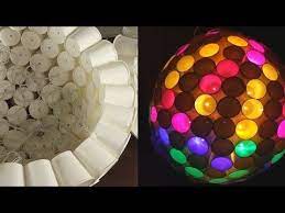 Simple Paper Cup Craft Ideas Home Decoration Light With Paper Cups Youtube Paper Cup Crafts Paper Cup Cup Crafts