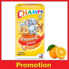 Champs Vitamin C 100mg Orange100s Vitamin Untuk Kanak Kanak Shopee Malaysia