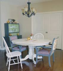 Repainted Pedestal Table Table Makeover Kitchen Table Makeover Furniture