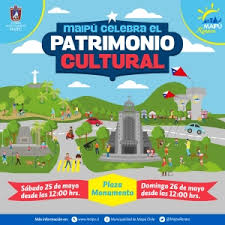 El día del patrimonio cultural de chile (dpc) es una actividad anual, instaurada en chile el año 1999, coordinada por el consejo de monumentos nacionales de chile (cmn), cuya finalidad es permitir a la ciudadanía en general conocer y disfrutar del patrimonio cultural, histórico y arquitectónico nacional. Municipalidad De Maipu Este Sabado 25 Y Domingo 26 De Mayo Los Invitamos A Celebrar El Dia Del Patrimonio Cultural En Maipu