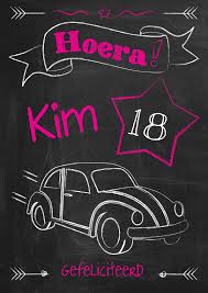 Verjaardag 18 Jaar Auto Byf Kaartje2go