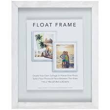 Each beautiful handmade frame is crafted from reclaimed and recycled wood. 11x14 Whitewash Linear Profile Float Wall Frame At Home