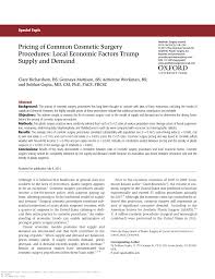 For skilled plastic surgery in omaha, ne, choose aesthetic surgical images. Pdf Pricing Of Common Cosmetic Surgery Procedures Local Economic Factors Trump Supply And Demand