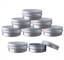Aluminum Tin Jars, Cosmetic Sample Metal Tins Empty Container Bulk, Round  Pot Screw Cap Lid, Small Ounce for Candle, Lip Balm, Salve, Make Up, Eye ...
