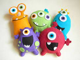 Monster Plush Toys Felt Cute Monster Ornaments Monster Room Etsy In 2021 Felt Toys Felt Toys Patterns Felt Crafts