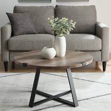Dimensions 30.0 l x 17.0 h x 30.0 w weight 33.0 lbs. Carbon Loft Barnett Round Metal Wrap Coffee Table On Sale Overstock 21234443