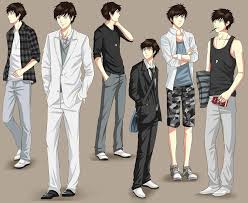 Anime is one of those drawing styles that makes it fairly easy to change drawing clothes and folds by crysa. Occasion Clothes Valent By Lintankleen D5w95j2 Jpg 988 808 Anime Outfits Anime Guys Shirtless Anime Guys