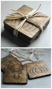 Diy Wood Coasters Manualidades Portavasos Pirograbado