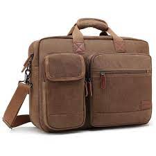 Laptops, chargers, books, wallets, phones, and keys are just a handful of the items the average person carries. Buy Coolbell Messenger Bag Canvas Business Laptop Briefcase Brown 15 6 Online Shop Electronics Appliances On Carrefour Uae