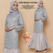 Inspirasi model baju baju brokat terbaru: Brokat Duyung Tanpa Selendang Gaun Brokat Duyung Brokat Duyung Premium Real Pict Shopee Indonesia