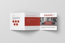 Square Trifold Brochure Mockup Trifold Brochure Square Brochures Stationery Mockup