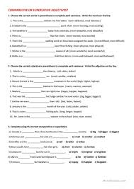 Comparative And Superlative Adjectives Worksheet Free Esl Printable Worksheets Superlative Adjectives Comparative Adjectives Comparative Adjectives Worksheet