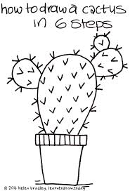 Practice with basic, elemental shapes of cactus in the beginning. Learn To Draw Cactus Drawing Cactus Embroidery Cactus