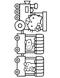 Hello kitty driving train with friends. Hello Kitty Driving Train With Friends Coloring Page Hello Kitty Coloring Hello Kitty Colouring Pages Kitty Coloring