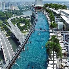Sky Pool At Marina Bay Sands In Singapore Sands Hotel Singapore Most Beautiful Places Beautiful Places