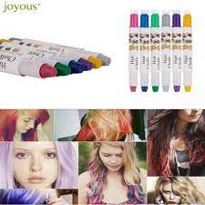 Ama Tm 6pcs Professional Waxy Hair Chalk Pens Hair Chalk Salon Temporary Hair Color Dye Touch Up 6 Col Temporary Hair Color Hair Color Pastel Salon Hair Color