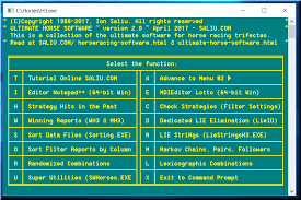 Horse Racing Ultimate Software For Trifecta Betting