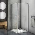 Duschabtrennung glas faltbar eckeinstieg 100x100 bodeneinbau : 100x100 Cm Aica Sanitar Gmbh Duschkabine Duschabtrennung