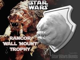 Rancor Head Wall Trophy 3d Print Model 3d Printing Wall Trophy