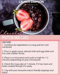 Maybe you would like to learn more about one of these? Chocolate Protein Mug Cake I Lauren Simpson Fitness Facebook