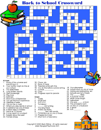 Print And Solve Squigly S Back To School Crossword Puzzle For Kids For Use In The Home Or Classroom Word Puzzles For Kids Crossword Crossword Puzzle