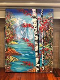 Birch Tree Wall Art Canvas This Item Is Unavailable Birches Painting Waterfall Paintings Birch Tree Painting