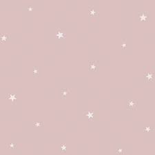 Pink and white star wallpaper. Pa Wallpaper Pink White Stars Baby Kids Deco