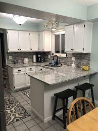 Kitchen Cabinets Painted With Chantily Lace Benjamin Moore Advance Paint Countertops Are Valle Home Depot Kitchen Kitchen Redesign Home Depot Kitchen Remodel