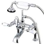 Deck mount clawfoot tub faucet