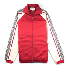 Gucci Oversize Technical Jersey Zip Track Top Red Onu