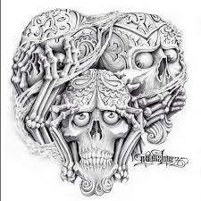 Art Hear No Evil See No Evil Speak No Evil Skulls Non Vedere Il Male Non Sentire Il Male Non Parlare Male Di Design Tatuaggio Teschio 6 Evil Skull Tattoo Tattoo Art Drawings Skull Design
