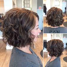 Brown Ash Bob With Caramel Highlights Hair By Leahatstraightup Short Curly Hairstyles For Women Curly Bob Hairstyles Curly Hair Styles