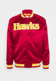 Vtg 90's nba atlanta hawks starter jacket in mint condition, pristine. Mitchell Ness Nba Atlanta Hawks Lightweight Jacket Club Wear Red Zalando Ie