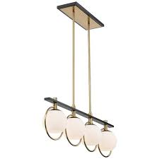 Carlyn 33 Wide Brass And Black 4 Light Led Island Pendant 86k71 Lamps Plus Brass And Black Light Fixtures Black Light Fixture Led Lights