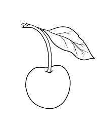 Printable Cherry Coloring Page Free Cherry Is Part Of The Rosaceae Family Which Also Includes P Fruit Coloring Pages Coloring Pages Flower Templates Printable