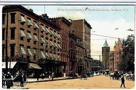 New York Yonkers 1909 Cancel Getty Square Broadway Main Street Town View Photo Getty Square Yonkers Main Street