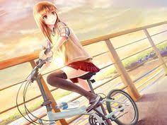 Pinks really make a character show through her cuteness. Anime Girls On Bicycles